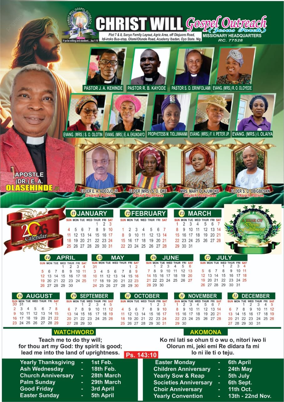 Church Calendar